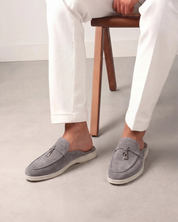 Light Grey Suède Mediterranean Mule