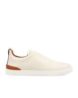 Sneakers Trible — White / Cognac Trim