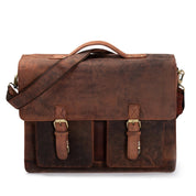 Vintage Leather Messenger Bag - Toledo