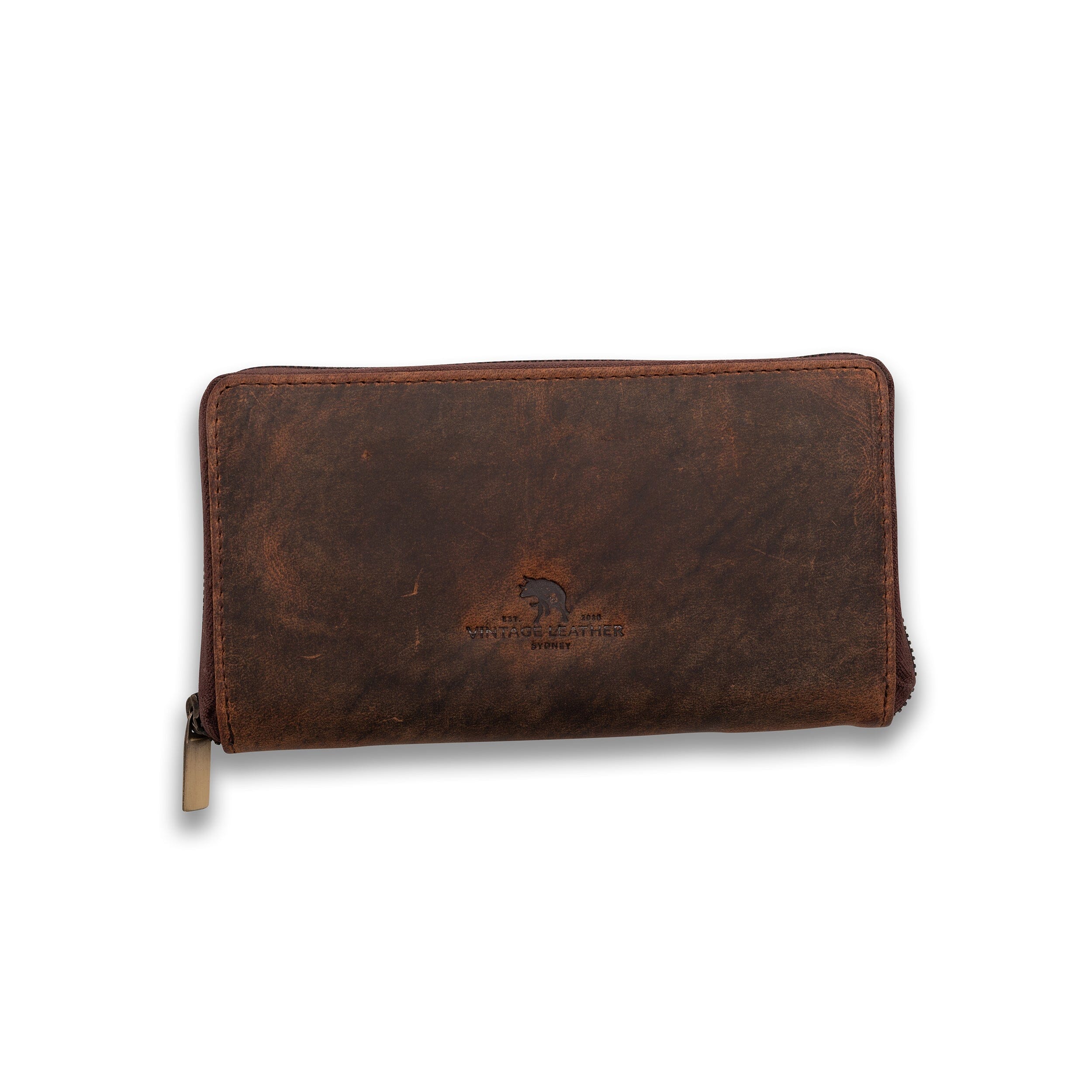 Womens Leather Zip Around Wallet Candice 