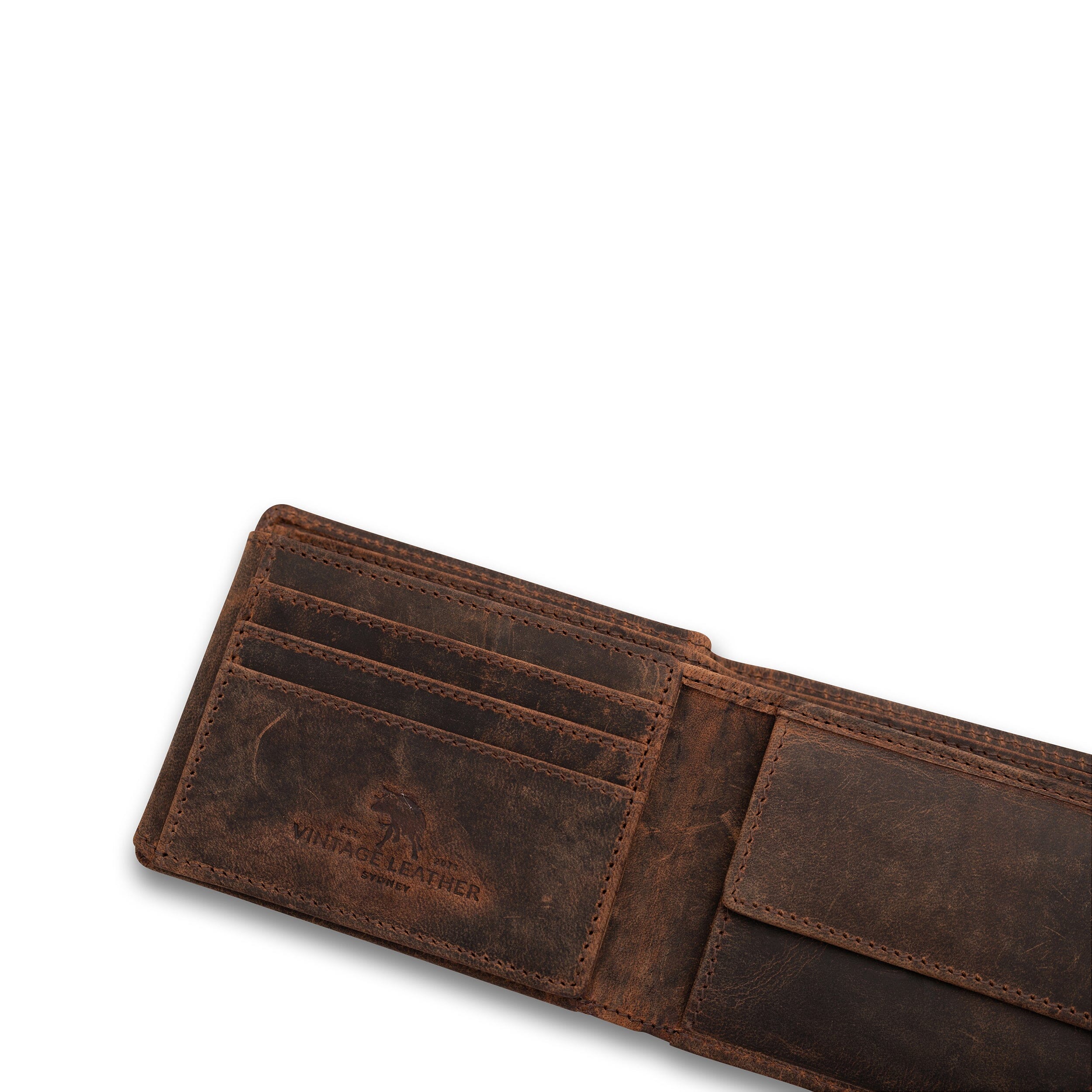 Mens Leather Trifold Wallet Braxton
