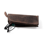 Leather Glasses Pouch Leo